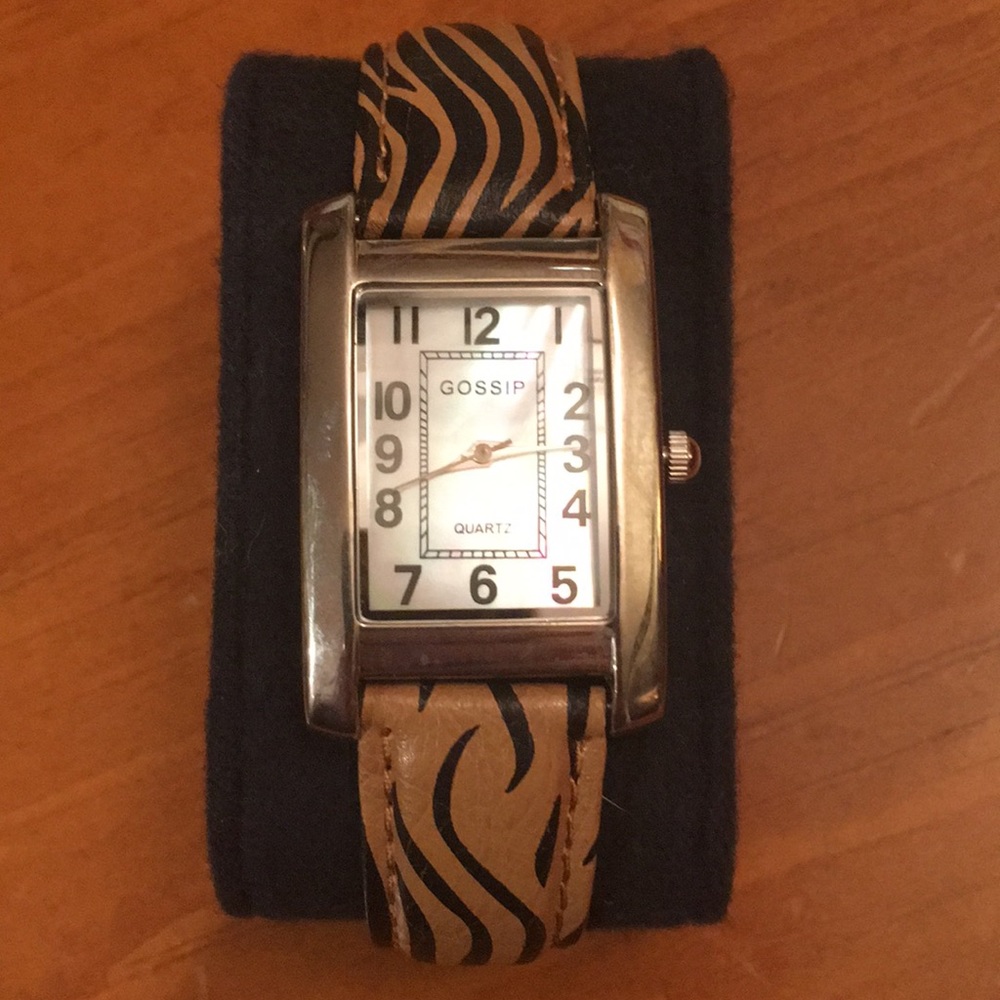 Brown Zebra Print Watch